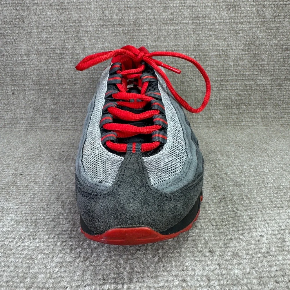 Nike Air Max 95 Kids 5Y Grey Red Athletic‎ Running Shoes 307565-069